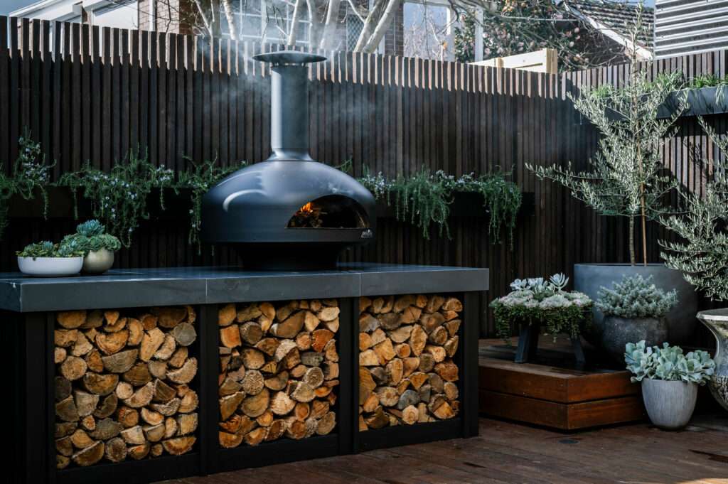 Pizza oven bench